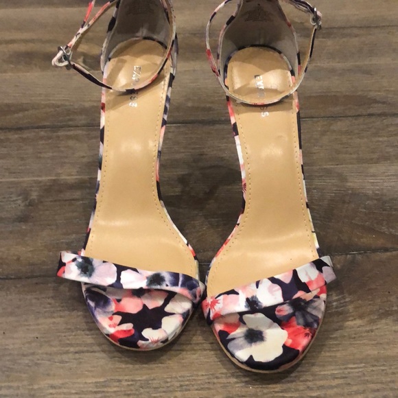 Worn once for a wedding- floral sandals
